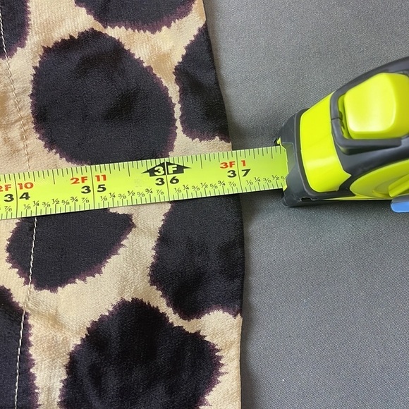 Marty M giraffe print 100% silk sleeveless Aline midi dress size L - Picture 7 of 10